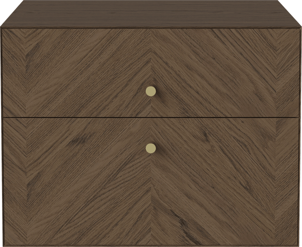Luxe Night Table 2 Drawers, Wall Mounted