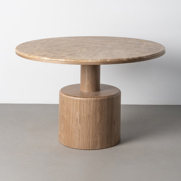 Marble & MDF Dining Table 120x120x76 cm