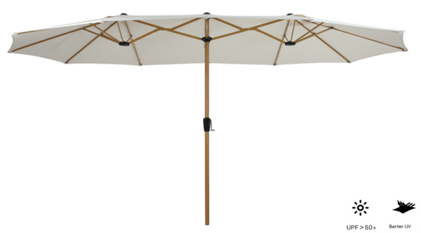 PARASOL STEEL POLYESTER 446X264X240 DOUBLE