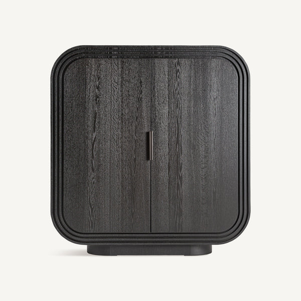 Rize Black Oak Wardrobe 140x45x148 cm
