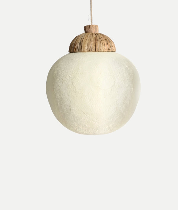 Zenah Beige Papier-Mâché Ceiling Lamp 50x50x55 cm