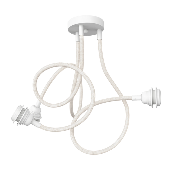 TWIST 3-Light Pendant – White Linen