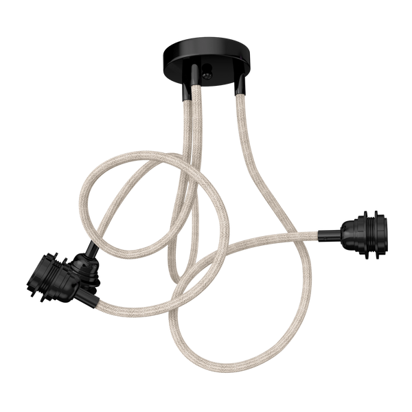 TWIST 3-Light Pendant – Natural Linen