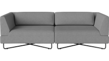 Carica l&#39;immagine nel visualizzatore di Gallery, Orlando O2 Garden Sofa 2 Modules -Brezza - Outdoor fabric, Dark grey