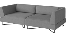 Carica l&#39;immagine nel visualizzatore di Gallery, Orlando O2 Garden Sofa 2 Modules -Brezza - Outdoor fabric, Dark grey