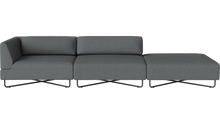 Laden Sie das Bild in den Galerie-Viewer, Orlando O2 Garden Sofa 3 Modules w. open end – right-Ocean - Outdoor fabric, Dark Grey