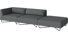 Laden Sie das Bild in den Galerie-Viewer, Orlando O2 Garden Sofa 3 Modules w. open end – right-Ocean - Outdoor fabric, Dark Grey