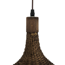Load image into Gallery viewer, Brown Rattan Boho Pendant