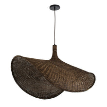 Load image into Gallery viewer, Brown Rattan Boho Pendant