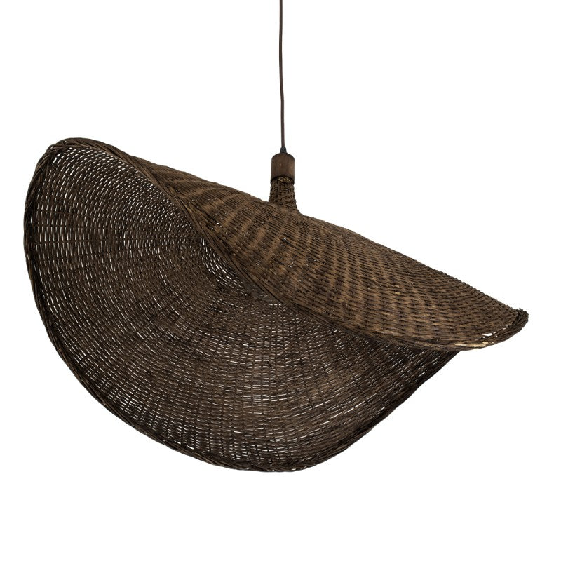 Brown Rattan Boho Pendant