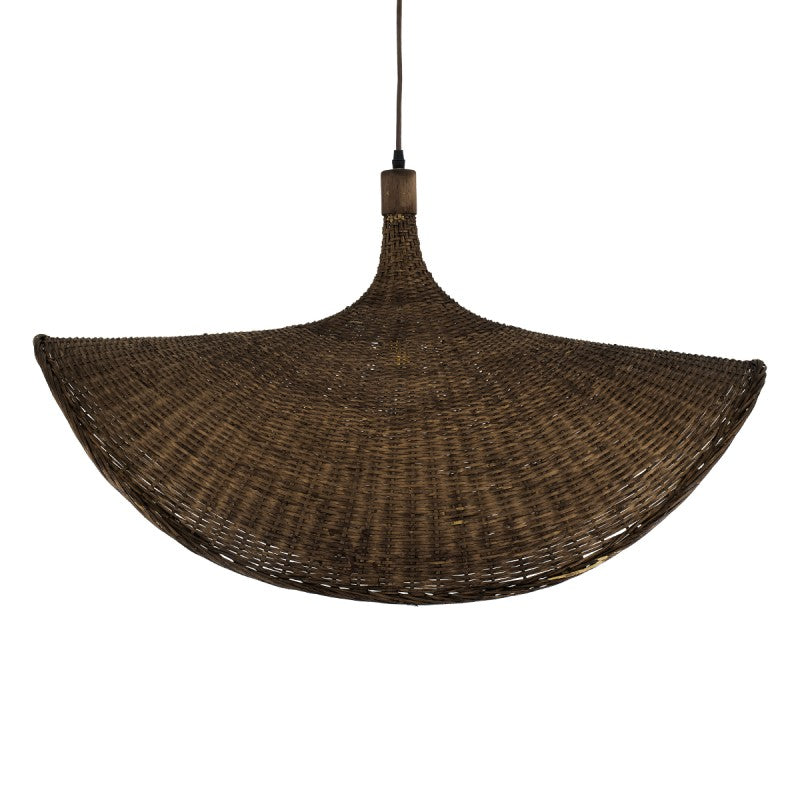 Brown Rattan Boho Pendant