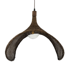 Load image into Gallery viewer, Brown Rattan Boho Pendant