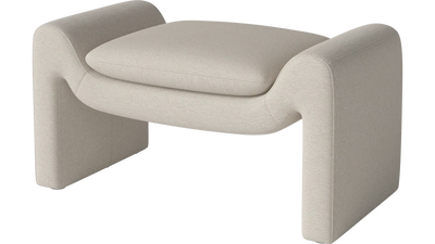 Mielo footstool Revi Bouclé & texture, Ivory