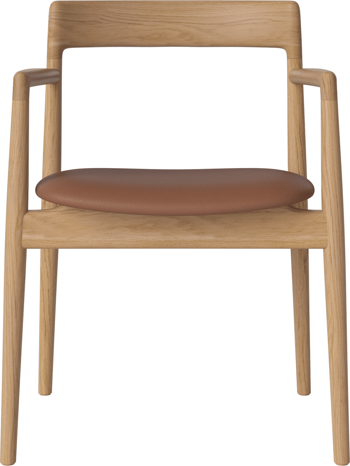 Calma upholstered dining chair with armrest