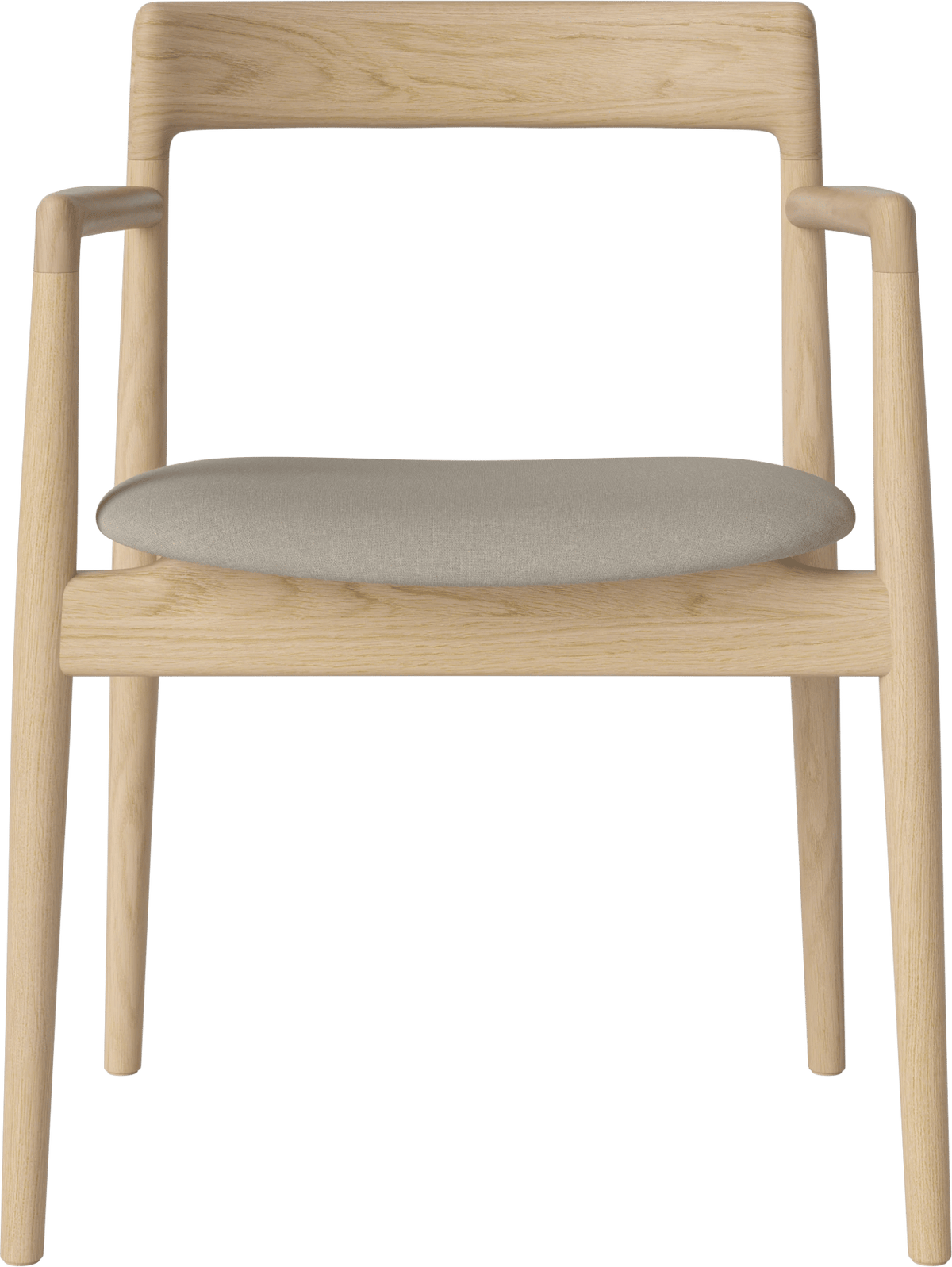 Calma upholstered dining chair with armrest