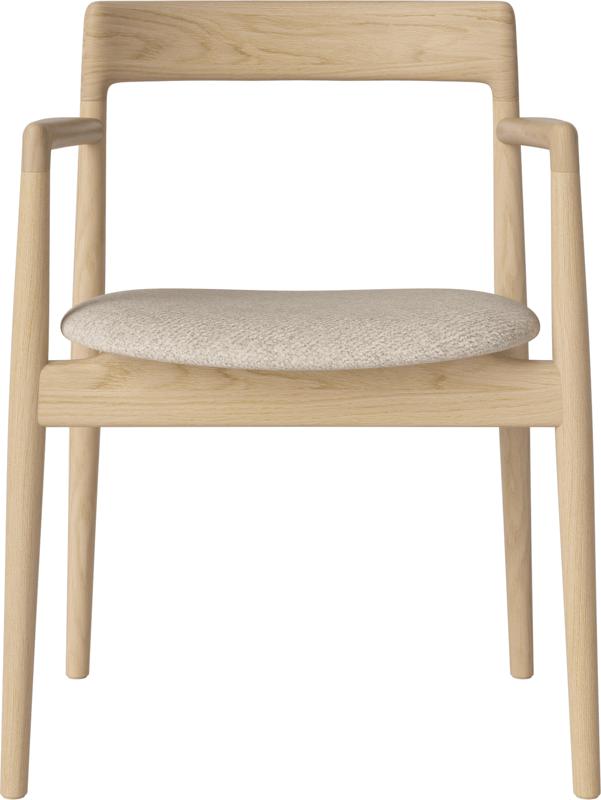 Calma upholstered dining chair with armrest