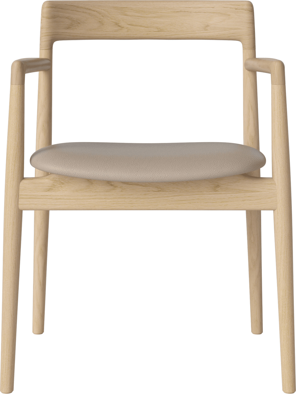 Calma upholstered dining chair with armrest