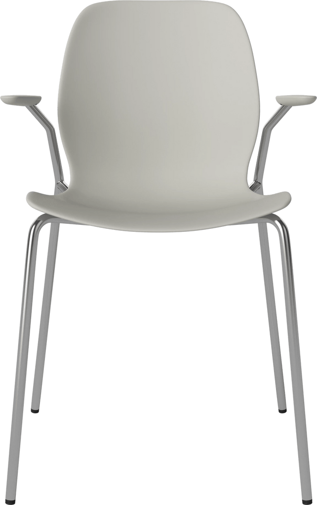 Seed Chair w. Open Armrest & Metal Legs