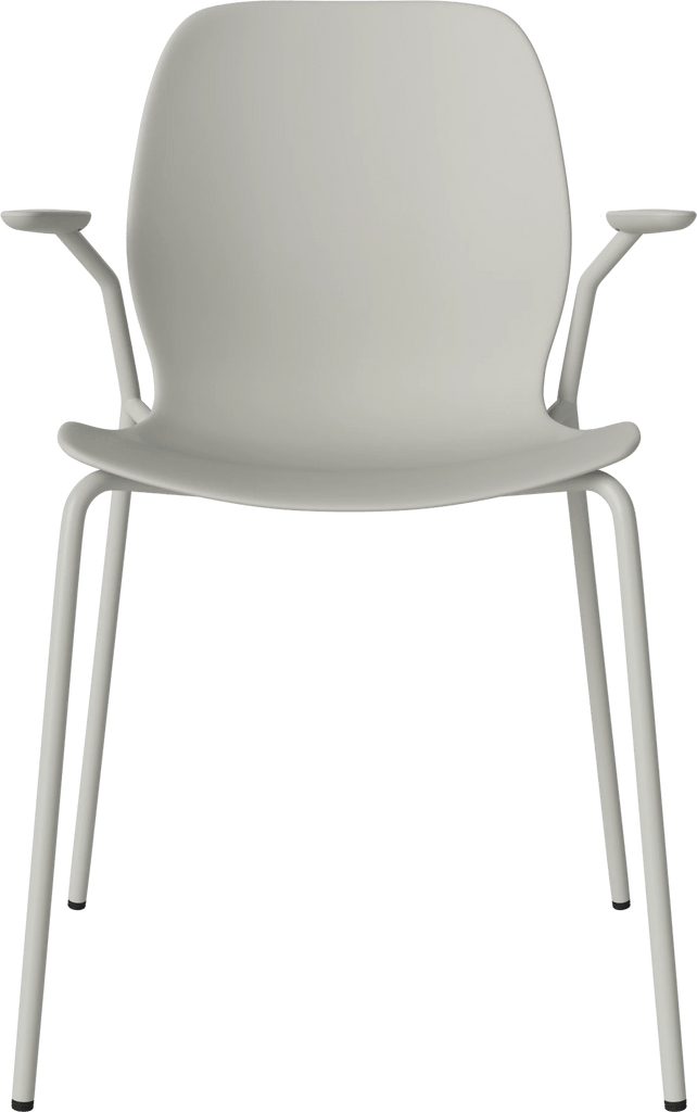 Seed Chair w. Open Armrest & Metal Legs