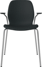 Carica l'immagine nel visualizzatore di Gallery, Seed Chair w. Open Armrest &amp; Metal Legs - Upholstered