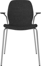 Carica l'immagine nel visualizzatore di Gallery, Seed Chair w. Open Armrest &amp; Metal Legs - Upholstered