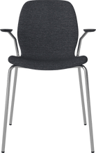 Carica l'immagine nel visualizzatore di Gallery, Seed Chair w. Open Armrest &amp; Metal Legs - Upholstered