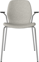 Carica l'immagine nel visualizzatore di Gallery, Seed Chair w. Open Armrest &amp; Metal Legs - Upholstered