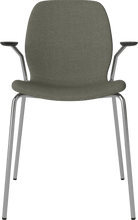 Carica l'immagine nel visualizzatore di Gallery, Seed Chair w. Open Armrest &amp; Metal Legs - Upholstered