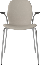 Carica l'immagine nel visualizzatore di Gallery, Seed Chair w. Open Armrest &amp; Metal Legs - Upholstered