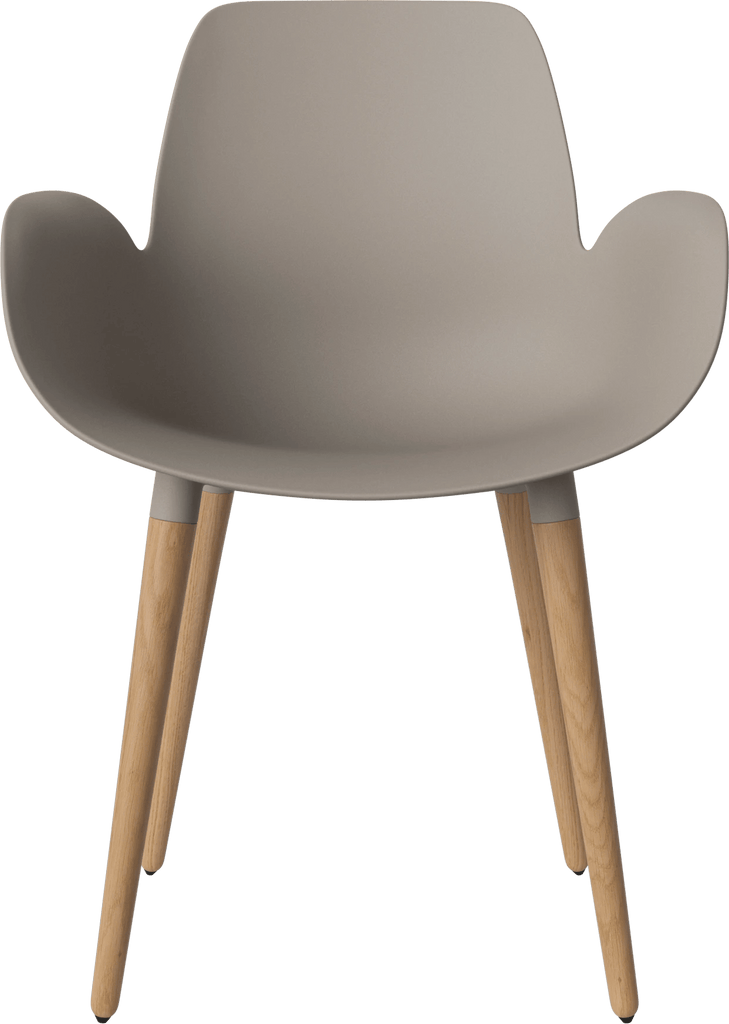 Seed Chair w. Armrest & Wooden Legs