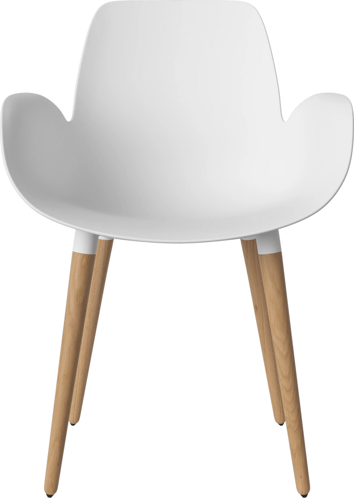 Seed Chair w. Armrest & Wooden Legs
