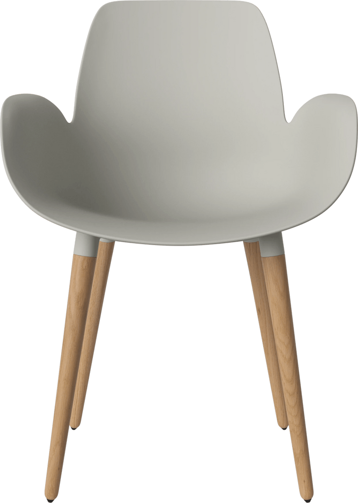 Seed Chair w. Armrest & Wooden Legs