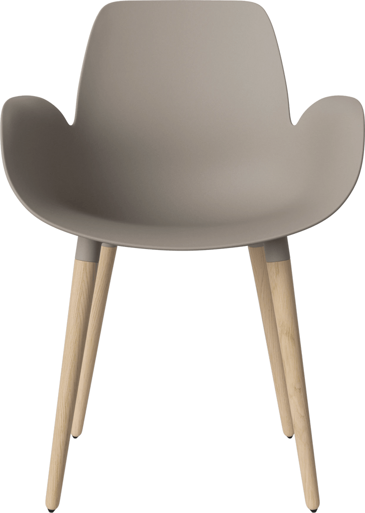 Seed Chair w. Armrest & Wooden Legs