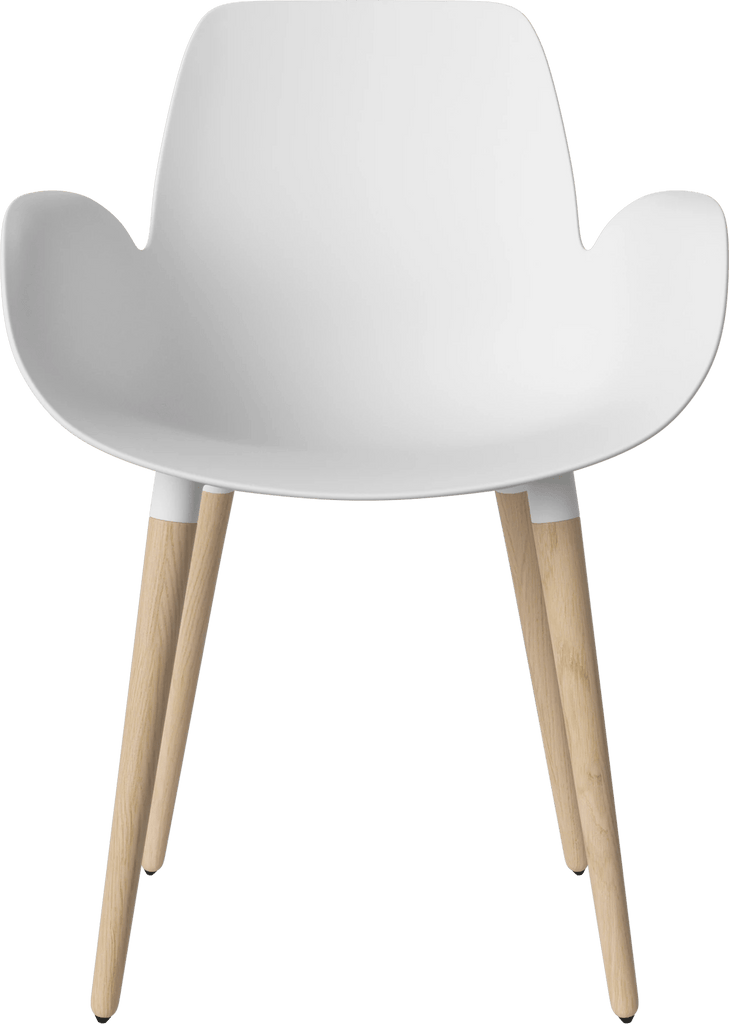 Seed Chair w. Armrest & Wooden Legs