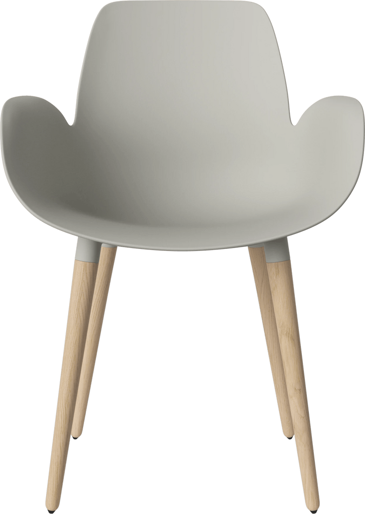 Seed Chair w. Armrest & Wooden Legs