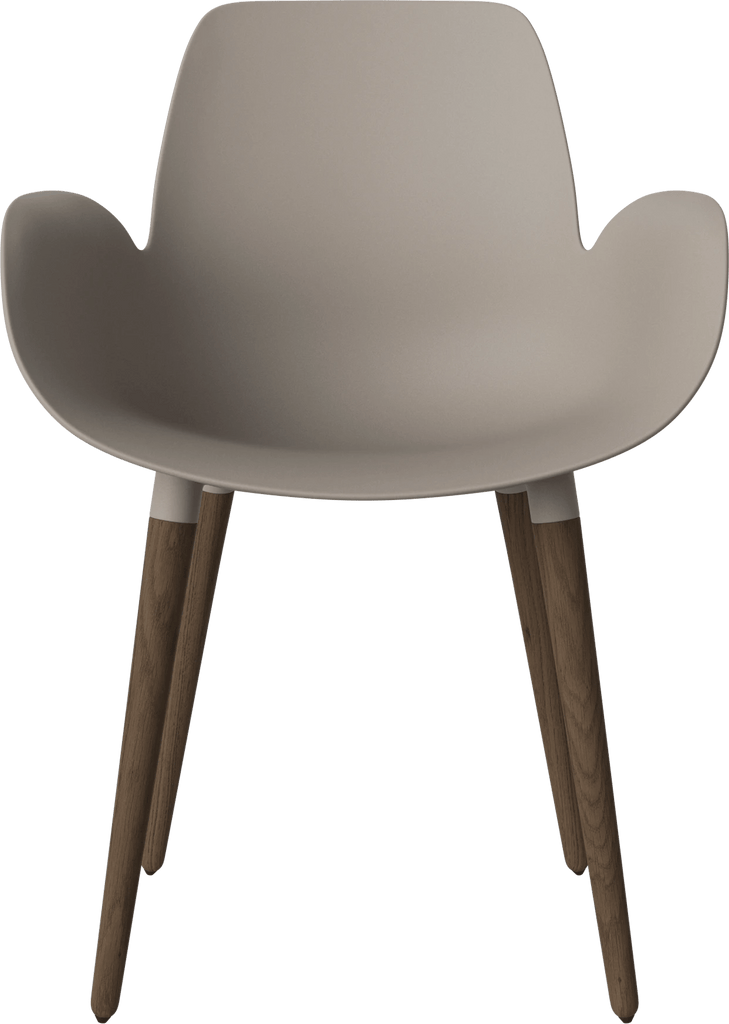 Seed Chair w. Armrest & Wooden Legs