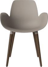 Carica l'immagine nel visualizzatore di Gallery, Seed Chair w. Armrest &amp; Wooden Legs