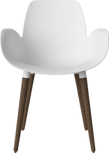 Carica l'immagine nel visualizzatore di Gallery, Seed Chair w. Armrest &amp; Wooden Legs