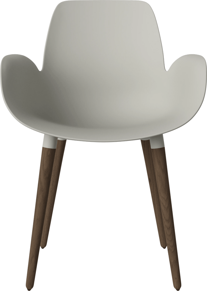 Seed Chair w. Armrest & Wooden Legs