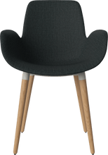 Carica l'immagine nel visualizzatore di Gallery, Seed Chair w. Armrest &amp; Wooden Legs - Upholstered