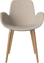 Carica l'immagine nel visualizzatore di Gallery, Seed Chair w. Armrest &amp; Wooden Legs - Upholstered