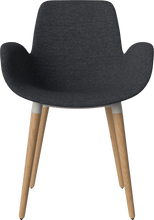 Carica l'immagine nel visualizzatore di Gallery, Seed Chair w. Armrest &amp; Wooden Legs - Upholstered