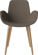 Carica l'immagine nel visualizzatore di Gallery, Seed Chair w. Armrest &amp; Wooden Legs - Upholstered