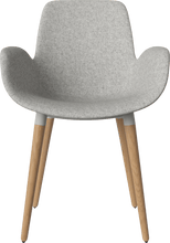 Carica l'immagine nel visualizzatore di Gallery, Seed Chair w. Armrest &amp; Wooden Legs - Upholstered