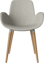 Carica l'immagine nel visualizzatore di Gallery, Seed Chair w. Armrest &amp; Wooden Legs - Upholstered