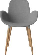 Carica l'immagine nel visualizzatore di Gallery, Seed Chair w. Armrest &amp; Wooden Legs - Upholstered