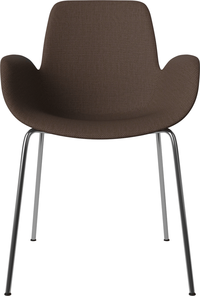 Seed Chair w. Armrest & Metal Legs - Upholstered