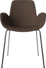 Carica l'immagine nel visualizzatore di Gallery, Seed Chair w. Armrest &amp; Metal Legs - Upholstered
