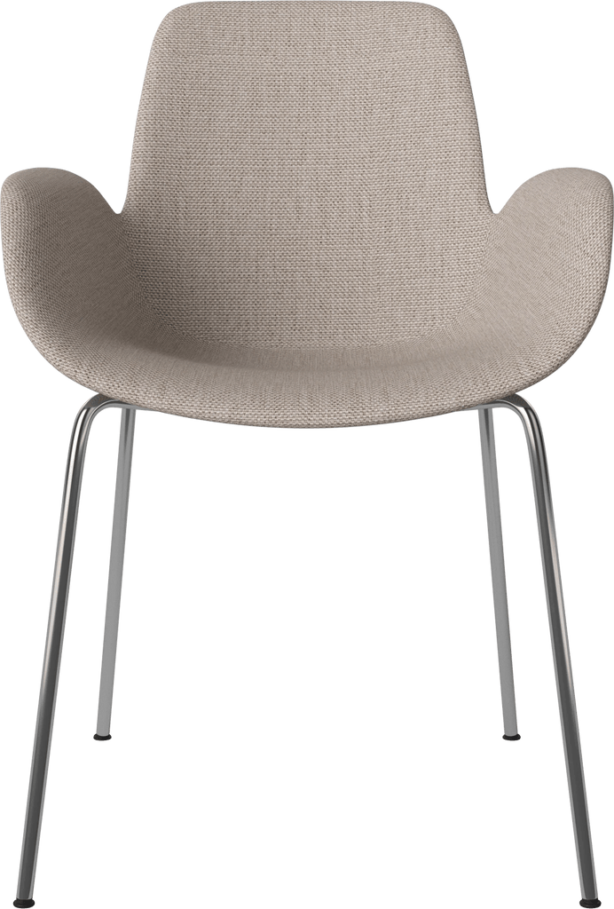 Seed Chair w. Armrest & Metal Legs - Upholstered