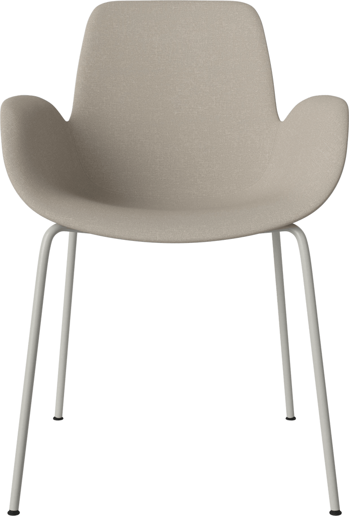 Seed Chair w. Armrest & Metal Legs - Upholstered